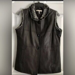 Women's Black Faux Fur Lined Vest